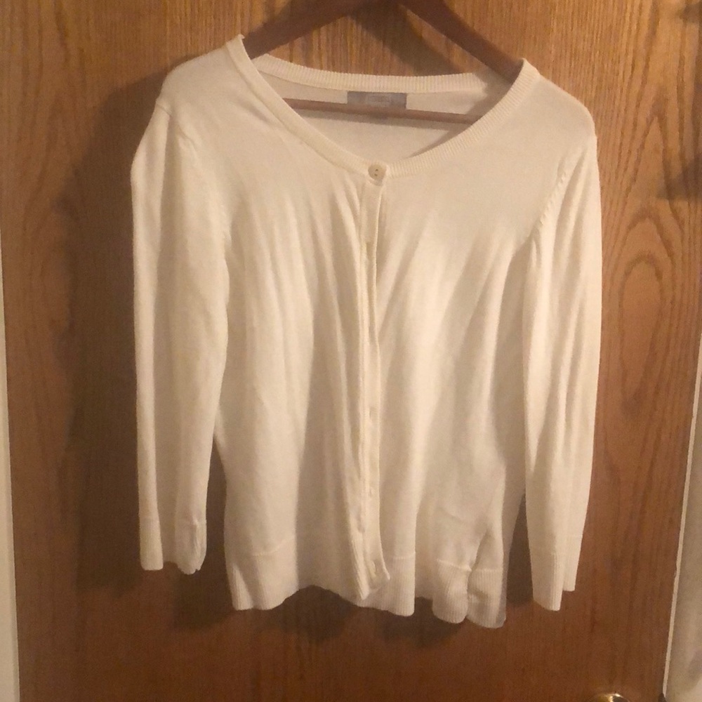 Merona XL white button up cardigan